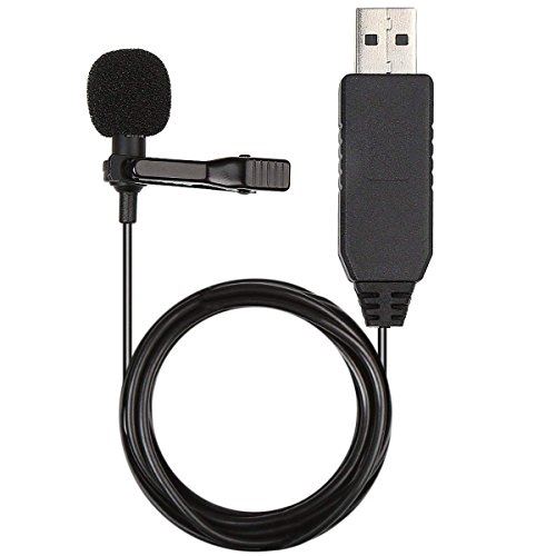 Microphone usb, iGOKU Micro Cravate condenseur omnidirectionnel USB avec attache pour Ordinateur, Laptop, Macbook, Podcast, Intervie