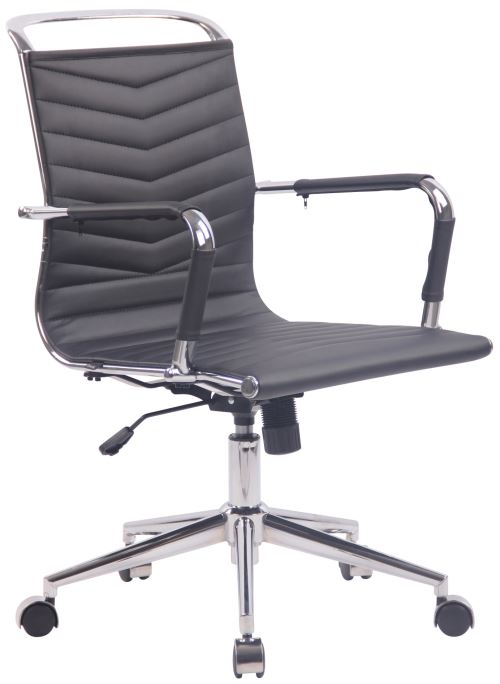 Fauteuil de bureau Burnley Similicuir ou véritable Cuir , Noir /Similicuir