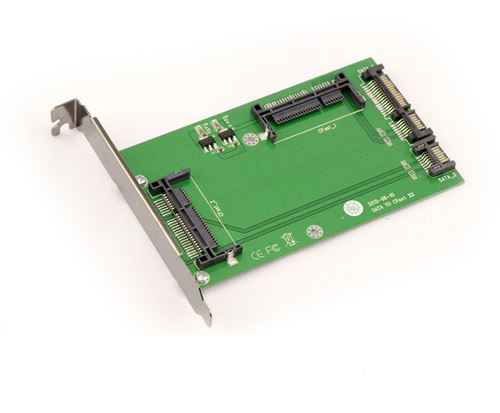 KALEA-INFORMATIQUE Adaptateur 2 cartes CFast 2,0 vers SATA - Avec équerre de fixation
