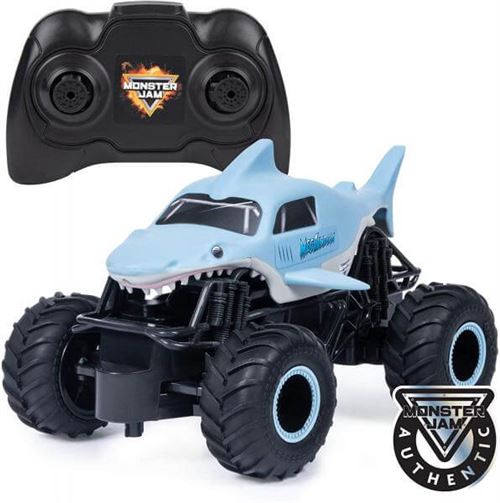 Monster Jam , Official Megalodon Remote Control Monster Truck, 1:24 Scale, 2.4 GHz, for Ages 4 and Up