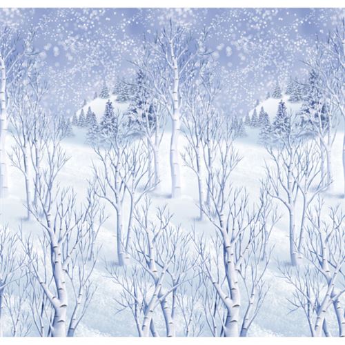 Amscan rouleau de décoration murale Winter Wonderland 12,1 mètres bleu/blanc