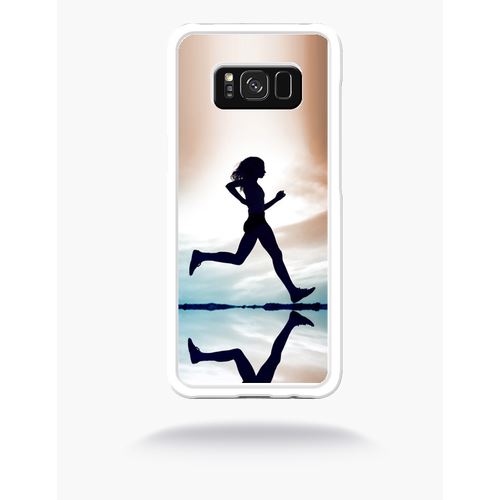 Coque Course Silhouette Compatible Samsung S8 Bord Transparent