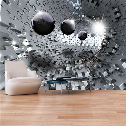 Paris Prix - Papier Peint puzzle Tunnel 105 X 150 Cm