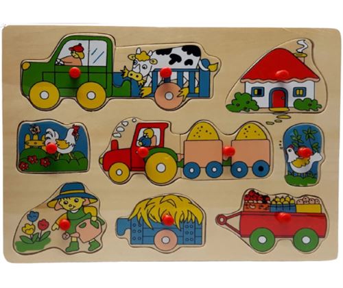 Big tree puzzle ferme junior 30 x 22 cm bois 9 pièces