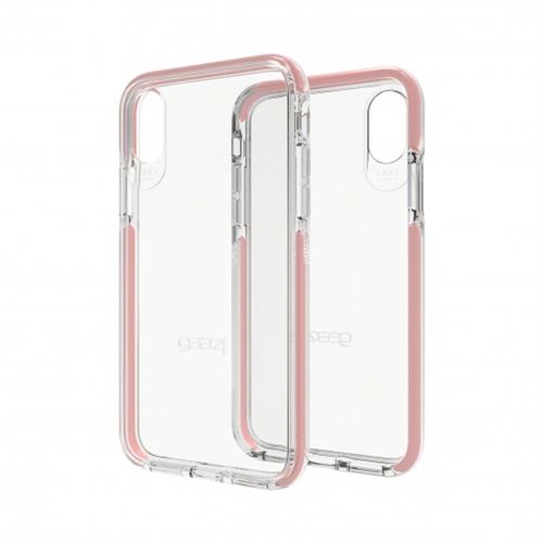Gear4 D3O Piccadilly - Achterzijde behuizing voor mobiele telefoon - polycarbonaat, D3O - transparant, rosegoud - voor Apple iPhone X