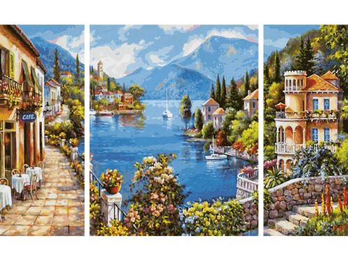 Schipper - Peinture aux numéros - Lac romantique 40x120cm -