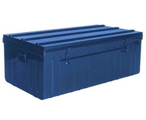 Pierre Henry - Malle de rangement en métal bleu 225 litres