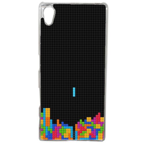 Coque Tetris Black Compatible Sony Xperia Z5 Transparent