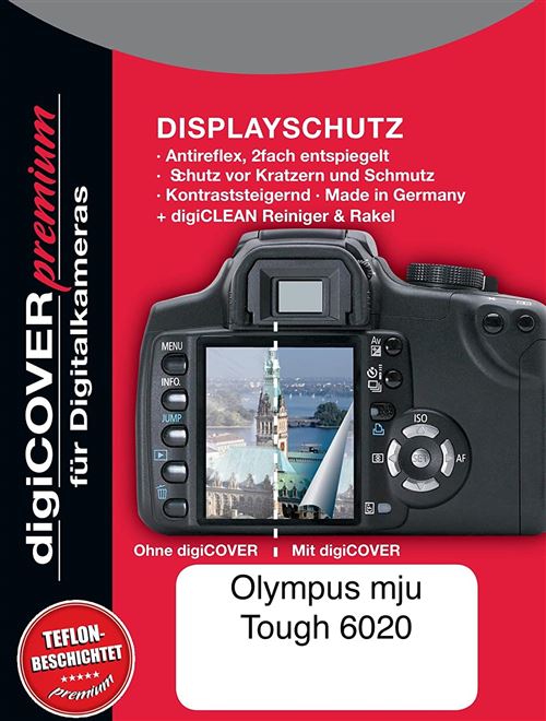 DigiCover Protection d'écran premium pour Olympus mju Tough 6020
