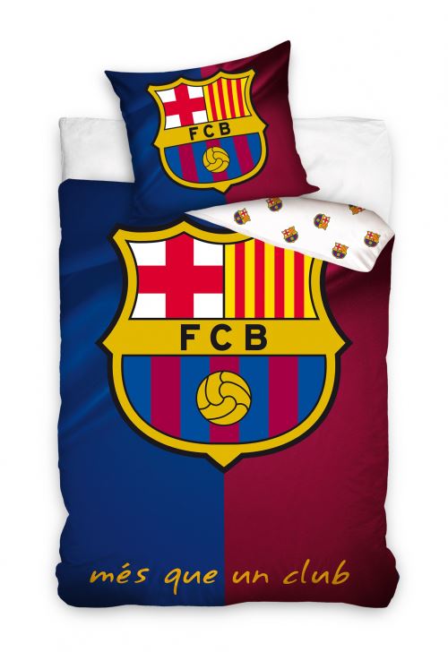 FC Barcelona housse de couette logo 140x200 cm rouge/bleu/blanc 70x80 cm