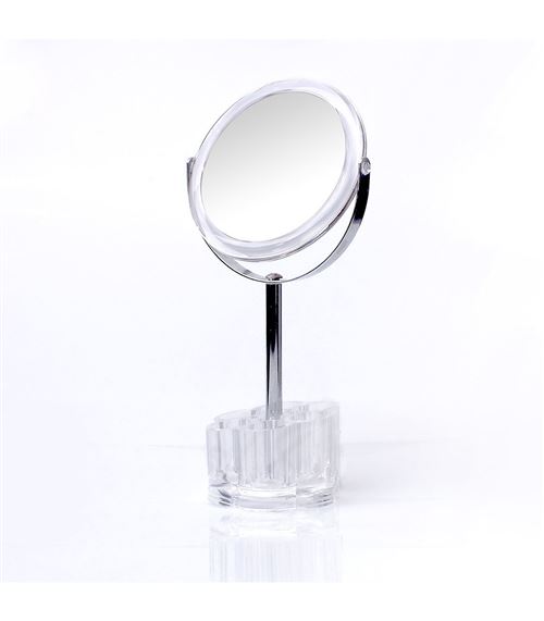 Miroir double face sur pied avec rangement