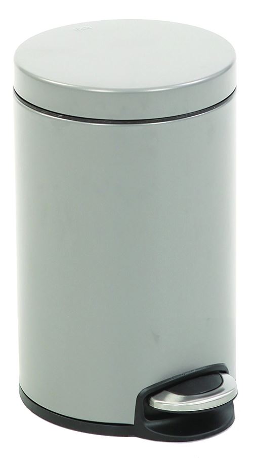 Poubelle serene step bin 20l gris metal, eko