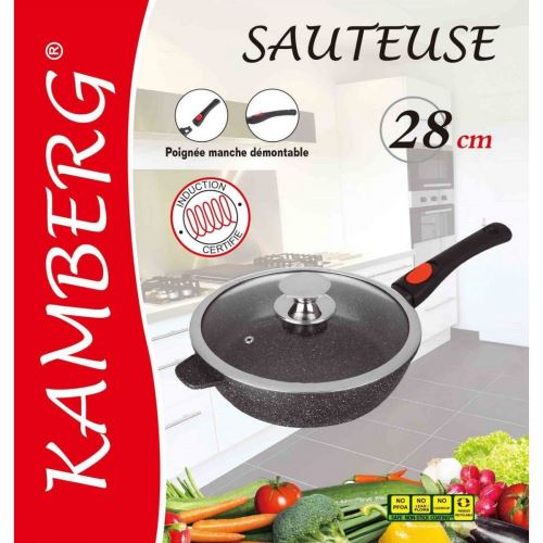 Sauteuse 28 Cm En Fonte D'alu Kamberg - Poele / sauteuse - Achat & prix