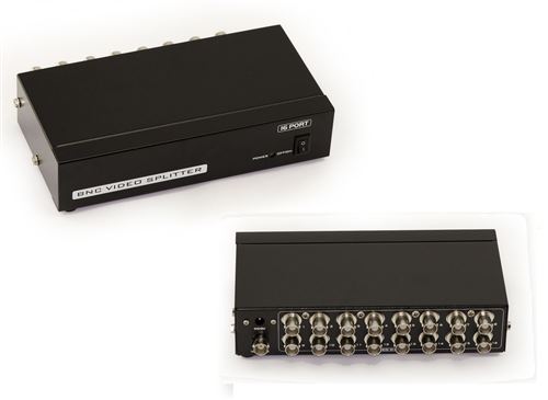 Splitter BNC - 16 Ports Pour copier un signal vidéo à l'identique sur 16 sorties