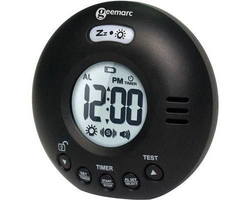 Geemarc WNS VOYAGER Réveil de voyage vibrant/flash et sonnerie amplifié +75 db / NOIR