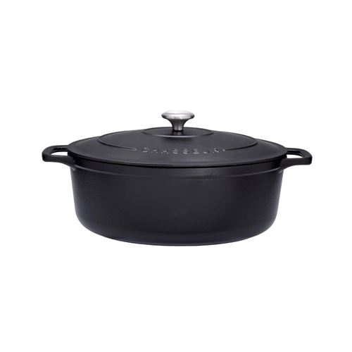 Cocotte ovale en fonte émaillée avec bouton inox 27cm SUBLIME