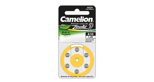 Piles bouton zinc air A10 / ZL 10 / Blister de 6 piles « SANS MERCURE » CAMELION
