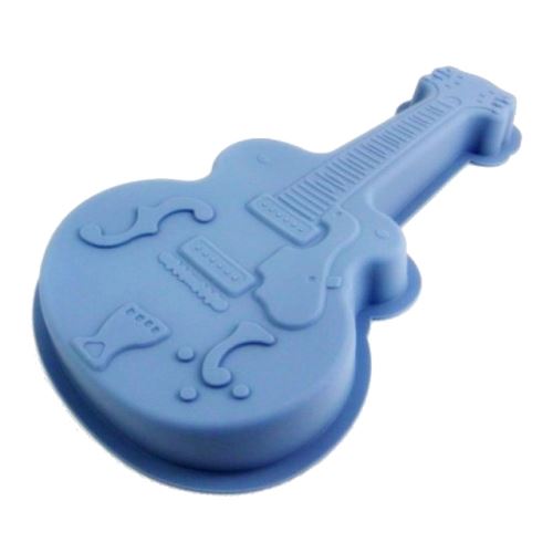 Moule a gateau en silicone guitare patisserie
