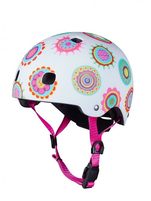 Casque Vélo et Trottinette Doodle Dots boucle magnétique lumière LED intégrée Taille M