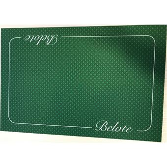 Tapis de cartes Belote vert - Jeux classiques - Achat & prix
