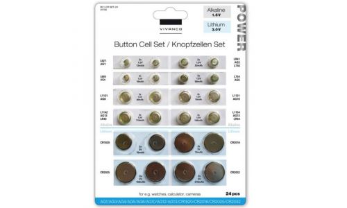 Lot de 24 piles (Alkaline ou Lithium)
