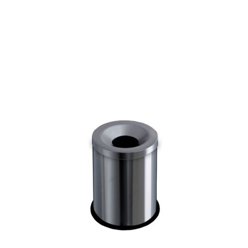 CORBEILLE À PAPIER ANTI FEU - MEDIAL - Mat - 5 Kg - inox brossé