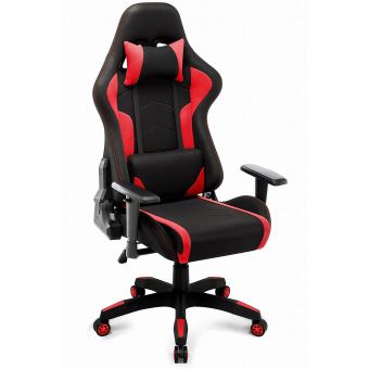 Fauteuil Gaming En Tissu Intimate Wm Heart Racing Chaise De Bureau Ergonomique Siege Pivotant Rouge Et Noir Achat Prix Fnac