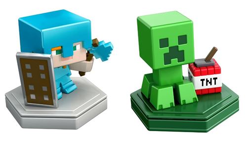 Mattel set Minecraft Earth Boost Minis 5 cm noir/or 2-pièces