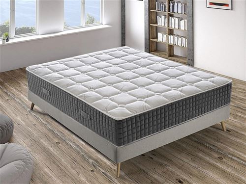 Matelas 90x200 en mousse viscoélastique - hauteur 30 cm - gel mémoire 5 cm - orthopédique