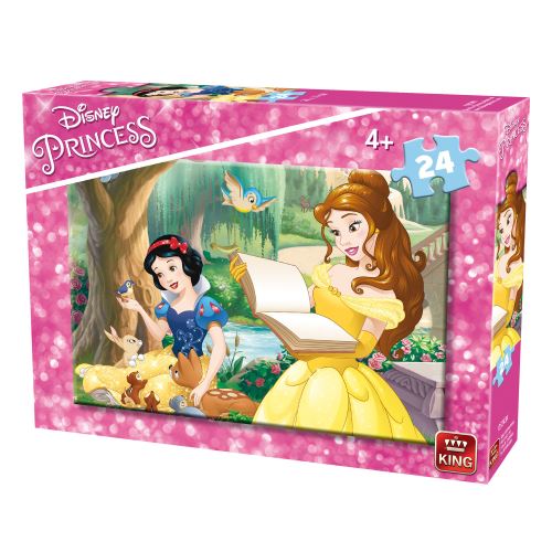 Puzzle 24 pièces : princesses disney : belle et blanche-neige king puzzles