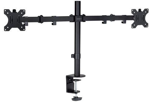 ProperAV Support bureau à 2 bras pivotant pour moniteurs PC 19 à 32, VESA de 100x100