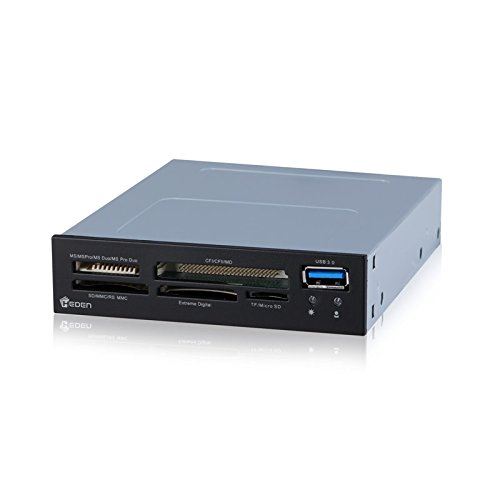 Lecteur carte mémoire - Heden LECMEME35U3 - Lecteur de cartes mémoire interne pour baie 3.5 avec 1 port USB 3.0 - Noir