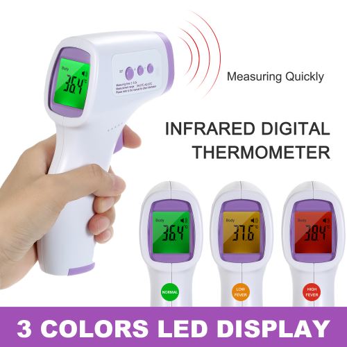 10€ sur Thermomètre frontal numérique Mesure de température infrarouge sans  contact avec rétroéclairage couleur - Thermomètre - Achat & prix
