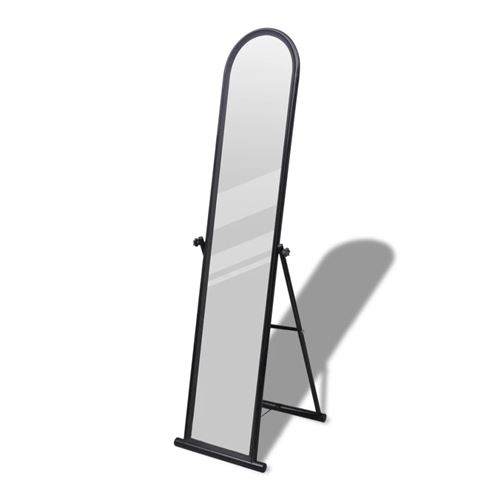 Miroir en fer sur pied noir