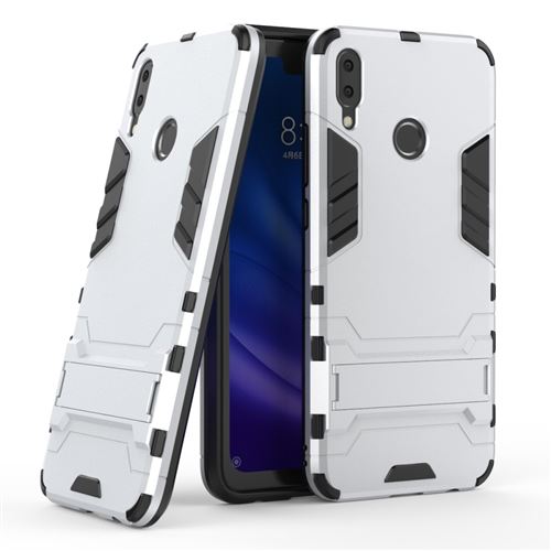 Coque en TPU cool guard hybride argent pour votre Huawei Y9 (2019)/Enjoy 9 Plus