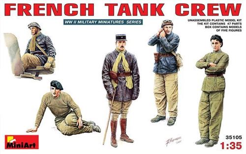 135 French Tank Crew Figurines