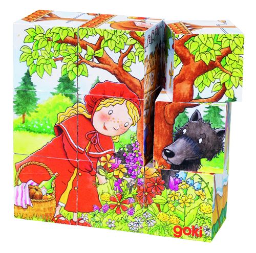 Goki Marron Blocs De Bois Tales Puzzle