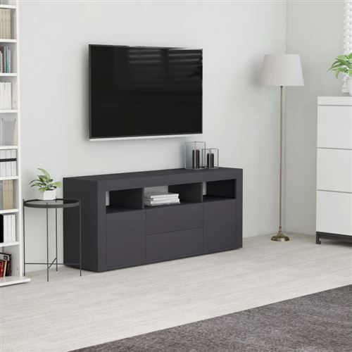 vidaXL Meuble TV Gris 120x30x50 cm Aggloméré