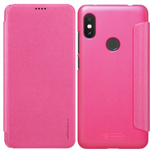 Etui en PU flip rose pour votre Xiaomi Redmi Note 6 Pro