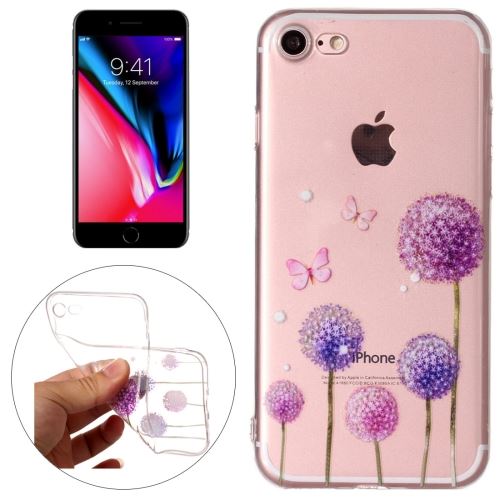 iPhone 8 Iphone 7 Coque Protection TPU Violet papillon ALS48086
