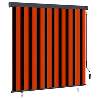 vidaXL Store roulant d'extérieur 160x250 cm Orange et marron - 1