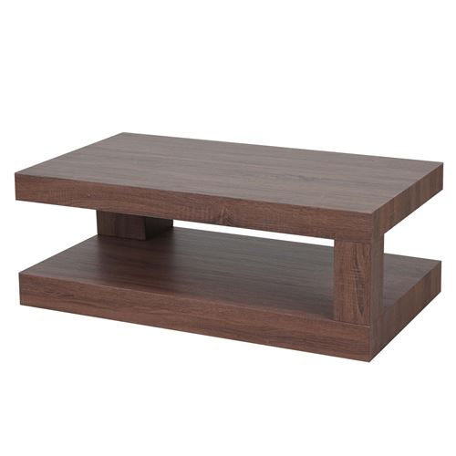 Table basse de salon MENDLER HWC-A32, structure 3D FSC 40x110x60cm aspect chêne marron