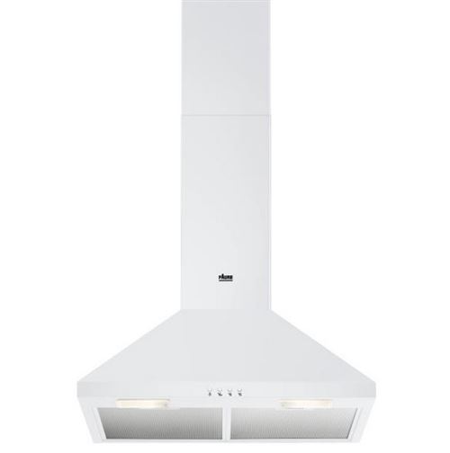 Faure FHC62462WA - Hotte - hotte décorative - largeur : 59.8 cm - profondeur : 45 cm - evacuation & recyclage - blanc