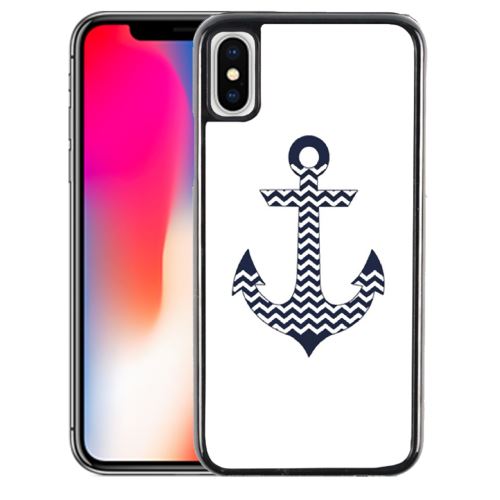 Coque pour iPhone XS ancre marine 2