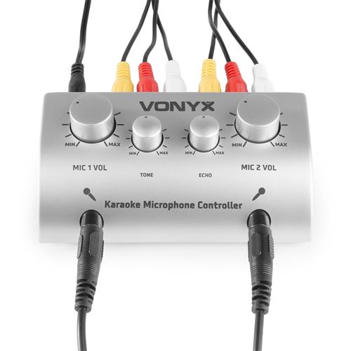 17€ sur Vonyx AV430 -Table de mixage écho karaoké 2 canaux avec 2  microphones, mixeur sonorisation, micros filaires, Table de mixage, Top  Prix