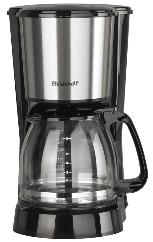 Brandt CAF815X - Koffiezetapparaat - 15 bekers - zwart/roestvrij staal