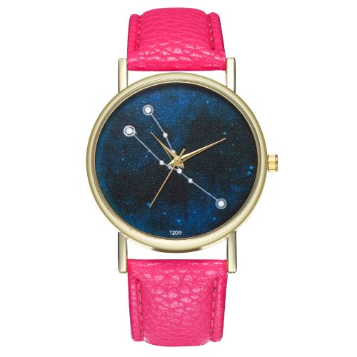 Montre en cuir Taurus Motif Montre Femme Montre Tendance Student Quartz Montre T209-ARoseCamine