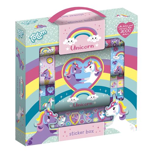 stickerbox Unicorn21,5 cm filles 2000 pièces