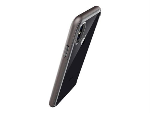 Spigen Neo Hybrid Crystal - Achterzijde behuizing voor mobiele telefoon - polycarbonaat, thermoplastic polyurethaan (TPU) - staalgrijs - voor Apple iPhone X