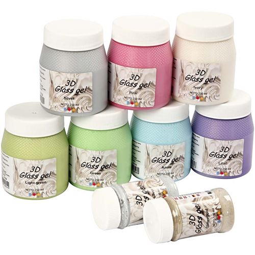 Creotime structure pâteuse transparente 7 pièces 250 ml 2 pièces 100 ml multicolore